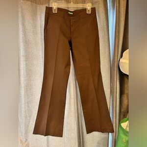 Brown bootcut work pants